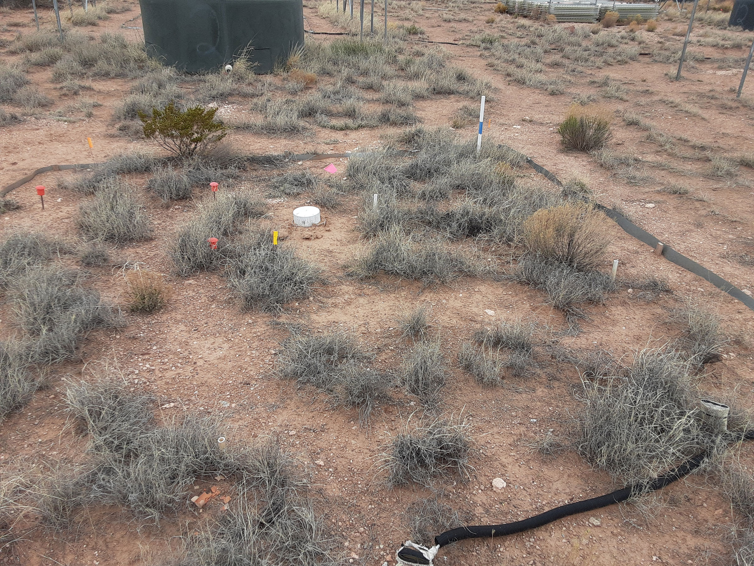 An extreme drought control plot with various sensors and subplots.